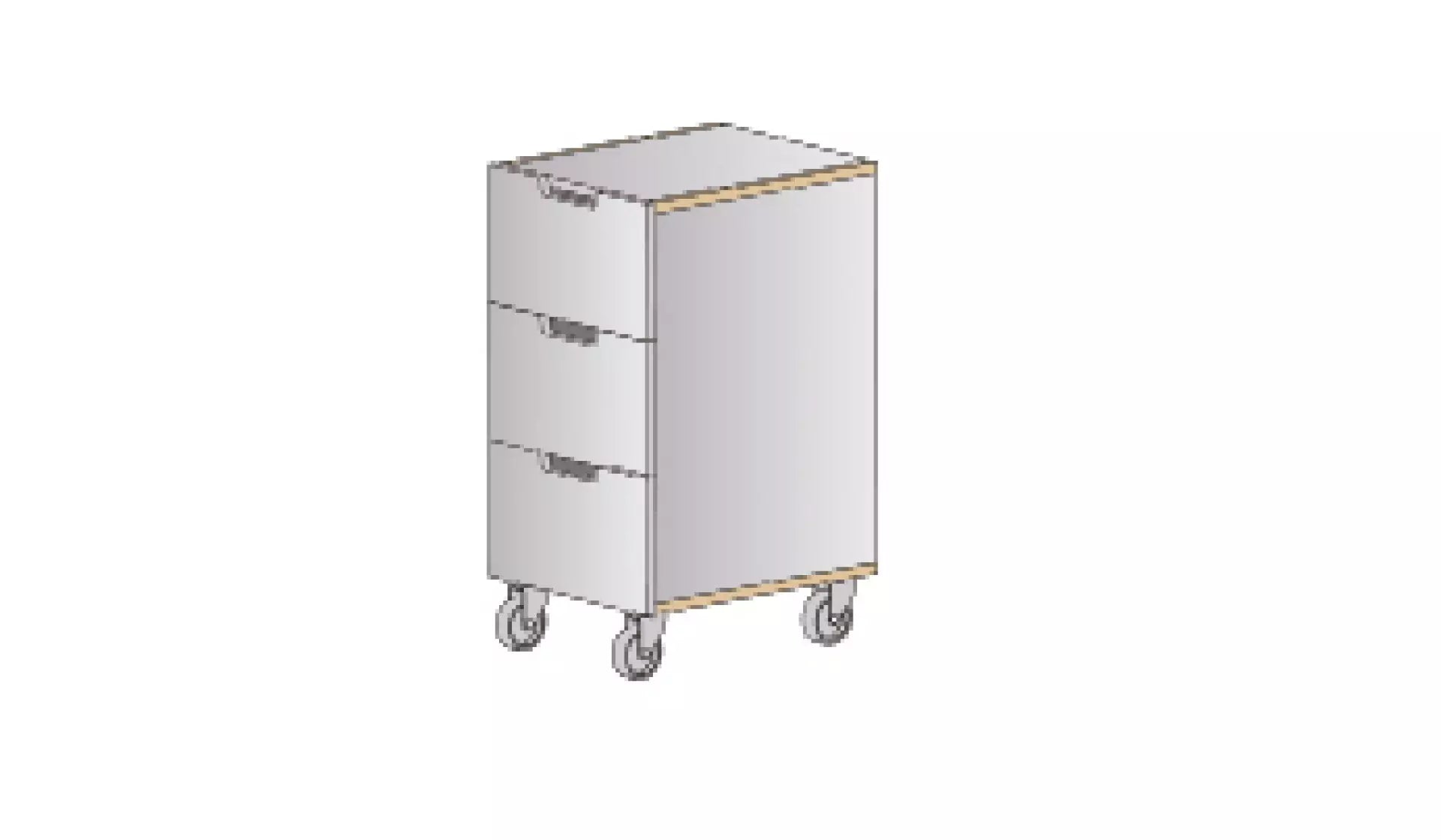 10855 Kommode på hjul