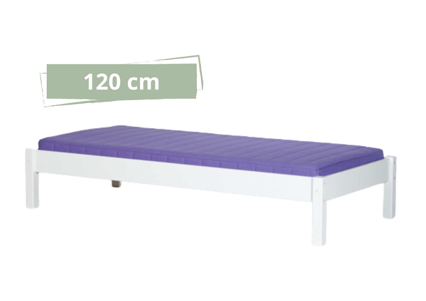 Spjälsäng utan lamellbotten (120 cm) - 120*190cm - Ljusgrön - 54 - Naturbok