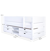 Ariel børneseng med god plads til opbevaring