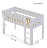 Sängstege med 51 cm ben för halvhög säng