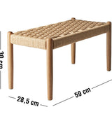 Børnebænk i massiv eg