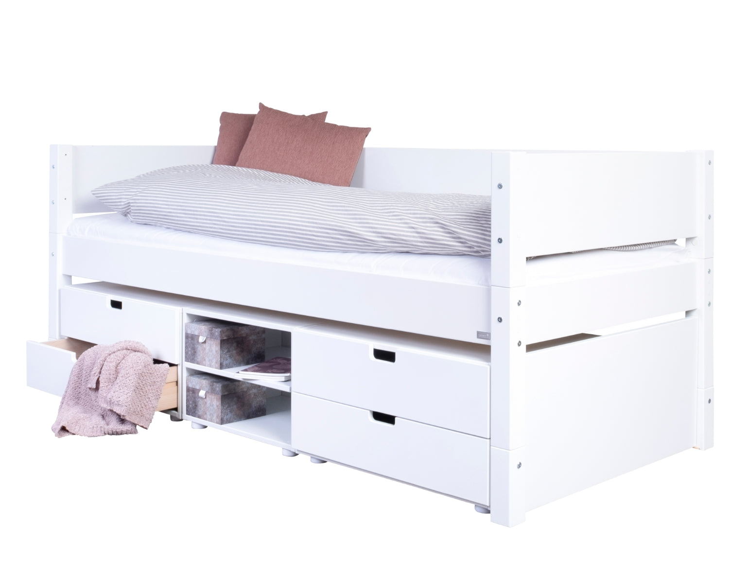 Ariel børneseng med god plads til opbevaring