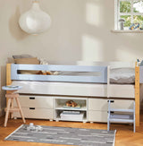 Ariel børneseng med god plads til opbevaring