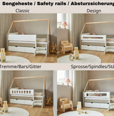 Mimersäng med sänghäst i Classic, Design, Tremme och Sprosse versioner