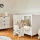 Delad bäddhäst till babysäng