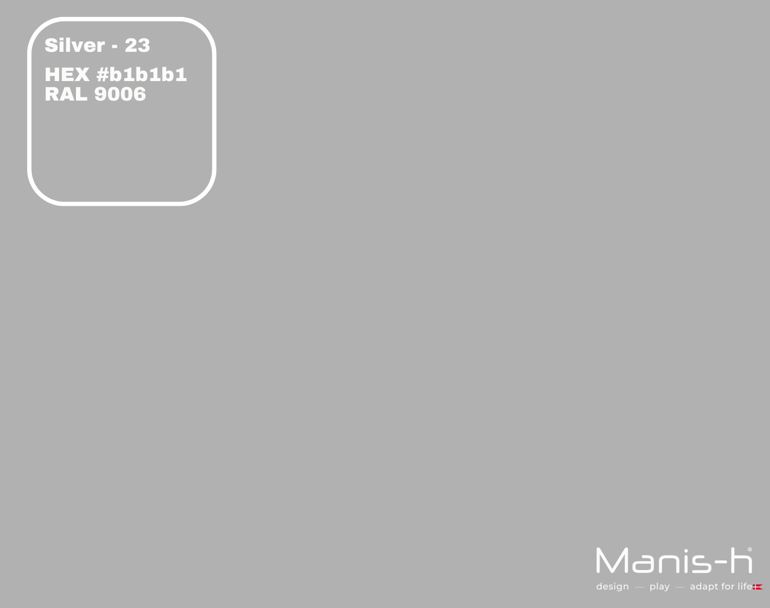 Farveprøve i sølv RAL 9006 til 3-i-1 stolen.