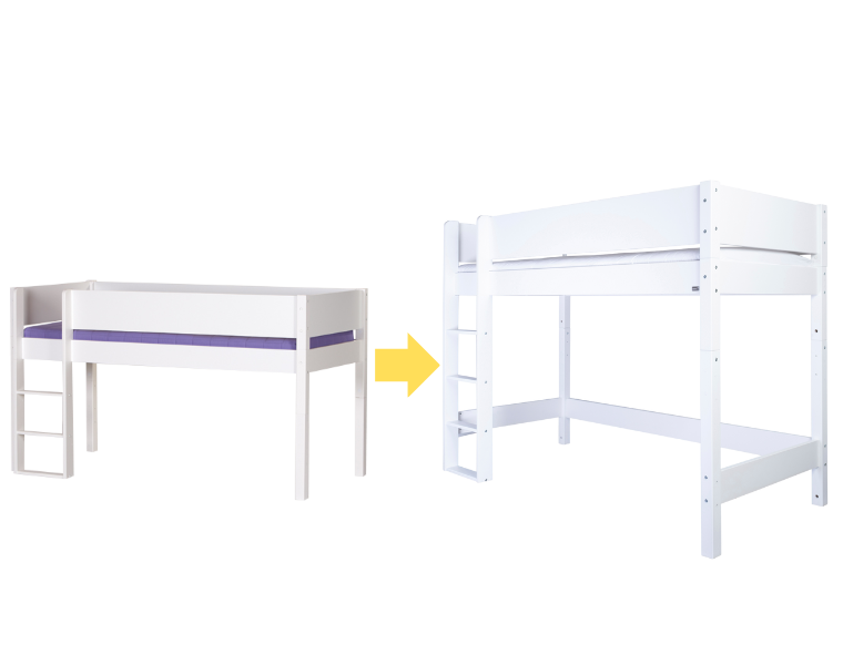 Halvhøjseng til mellemhøj seng - Uranus - height sleeper to Middle High bed - Uranus - Cafélatte - 55