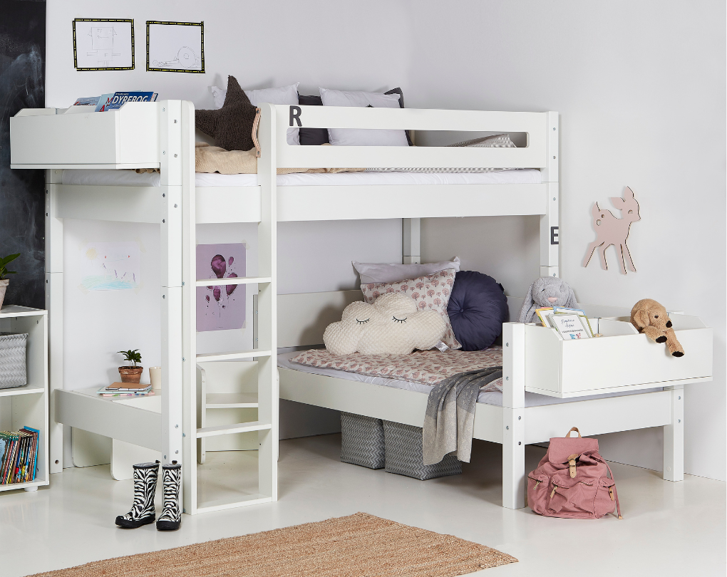 Glen combi våningssäng för barn - 90*160 cm - Café latte - 55