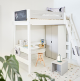 Lutande sängstege och 85 cm ben för högsäng