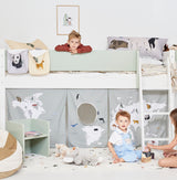 Mari halvhög barnsäng med sluttande stege