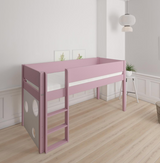 Sol halvhög barnsäng med kulbräda - höjd barnsäng med kulbräda - 90*200cm - Dusty rose - 25