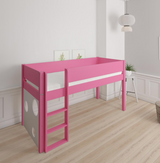 Sol halvhög barnsäng med kulbräda - höjd barnsäng med kulbräda - 90*160cm - Rosa - 32