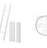 Sängstege snett och 85 cm ben för högsäng (90 cm) - Café Latte - 55 - Naturbok