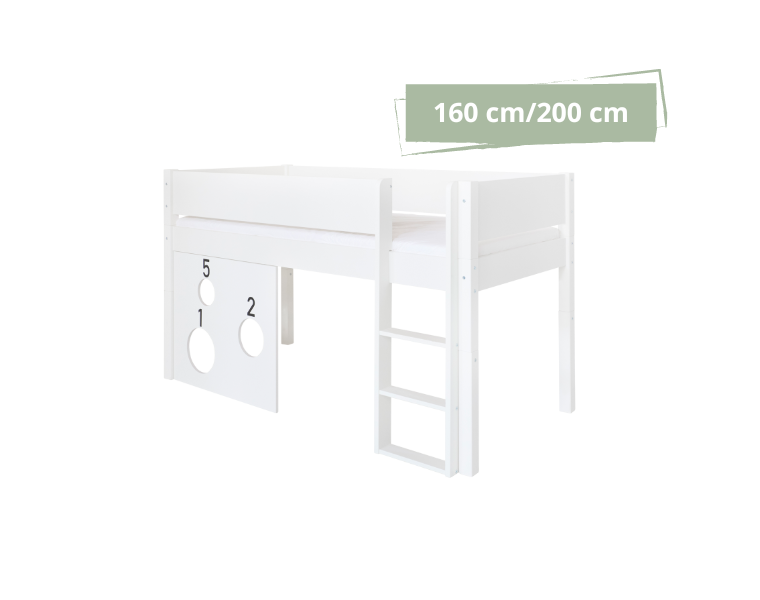 Sol halvhög barnsäng med bollplank