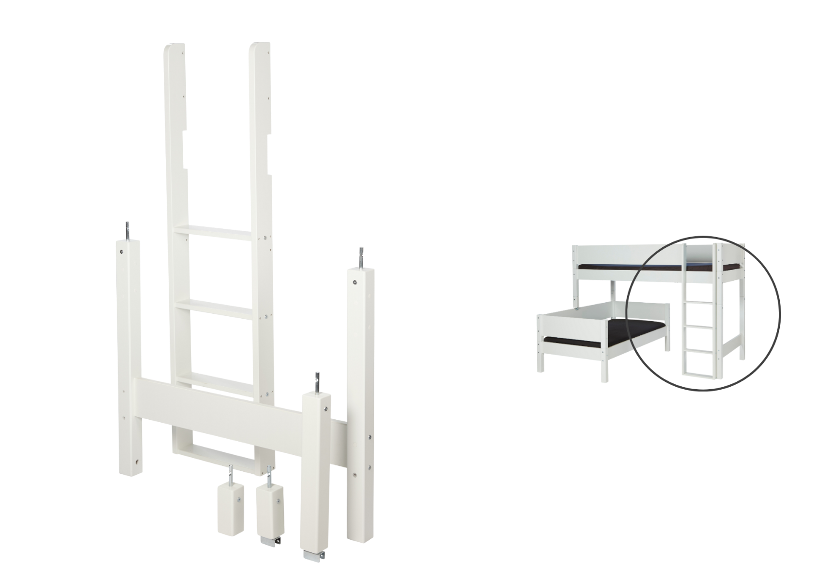 Sängstege och benkombinationsset för Glen - Cafélatte - 55 - Naturbok