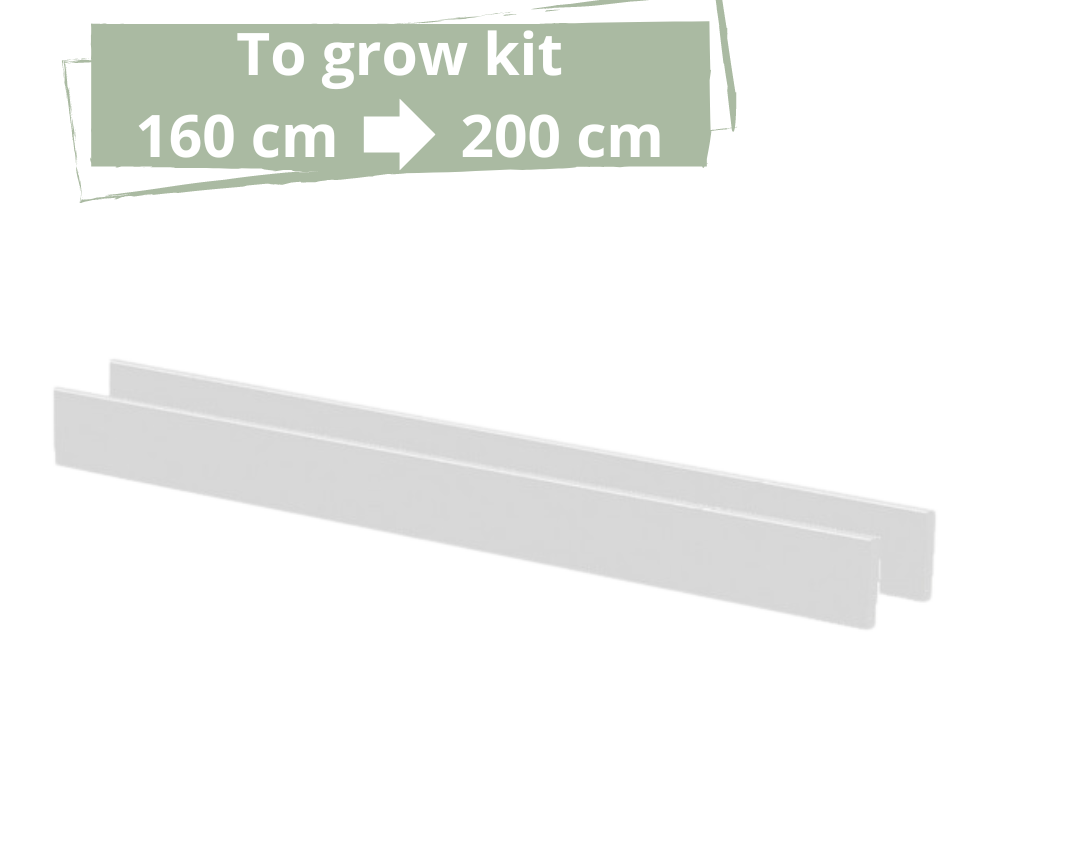 To Grow Kit 2 sängsidor (160 cm säng till 200 cm säng) - Café latte - 55