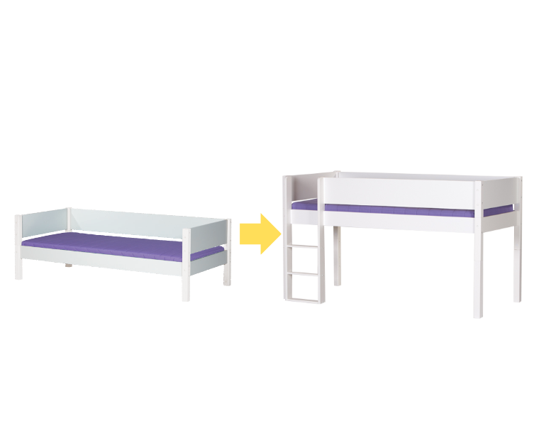 Öppen säng för halvhög säng - Cassiopeia - bäddsoffa - Cassiopeia - Cafélatte - 55