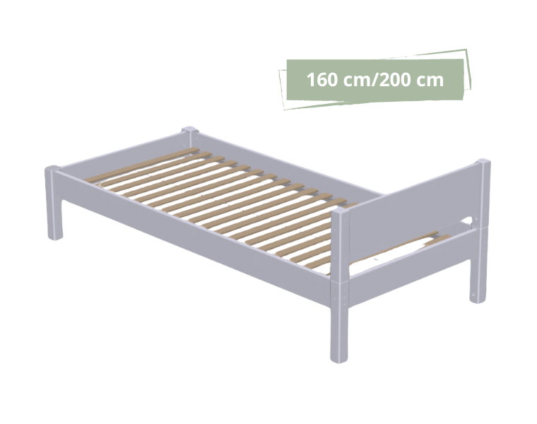 Triton barnsäng med huvud- eller fotbräda - eller fotbräda - 90*160cm - Café latte - 55