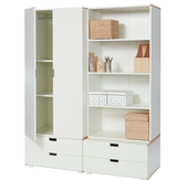 Bred bokhylla med 3 hyllplan